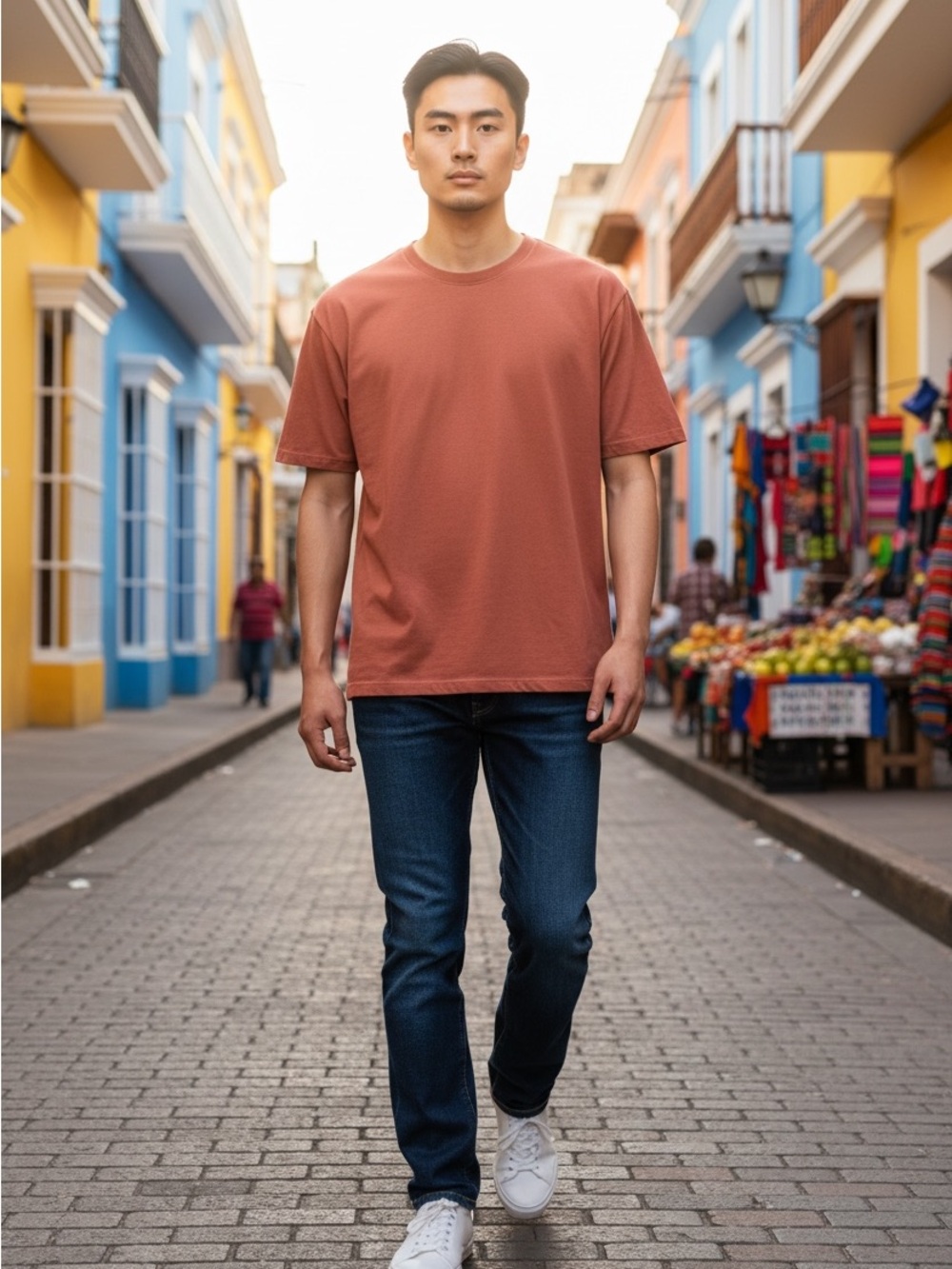 Madewell Rust Cotton Allday Tee Crew Neck Short Sleeve Casual Men’s T-Shirt M